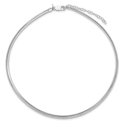16 Zoll Sterlingsilber Rhodiniert 4mm mit A 2 Extention Cubetto Halskette