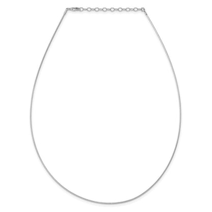 Sterlingsilber Rhodiniert 1mm Rund Cubetto