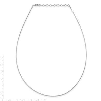 Sterlingsilber Rhodiniert 1mm Rund Cubetto