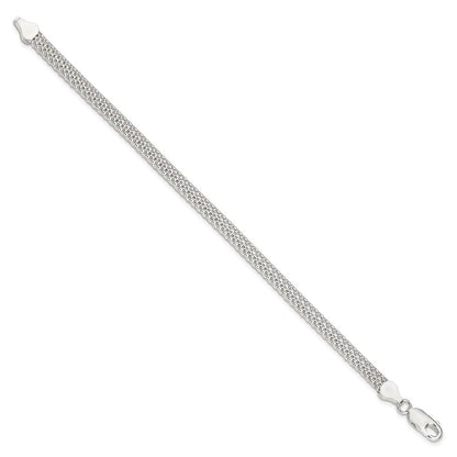 7 Zoll Sterlingsilber 5mm Netz Armband