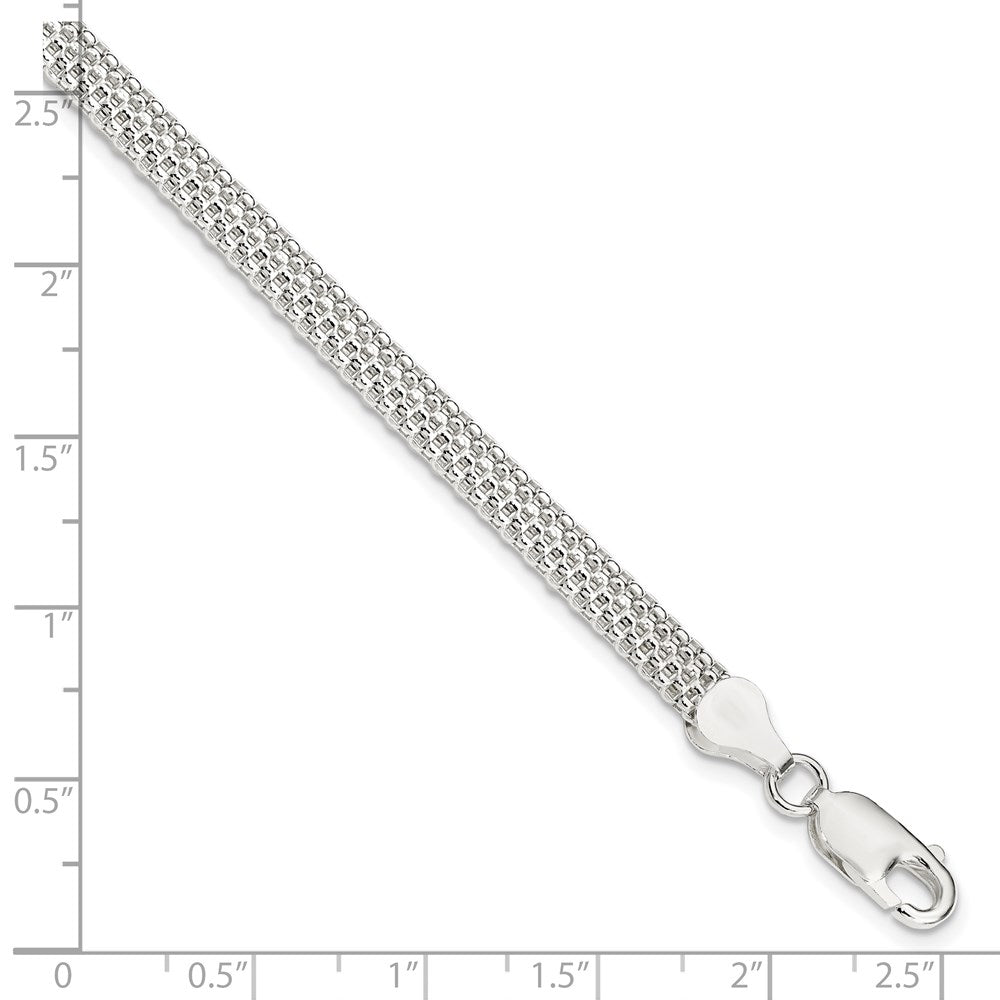 7 Zoll Sterlingsilber 5mm Netz Armband