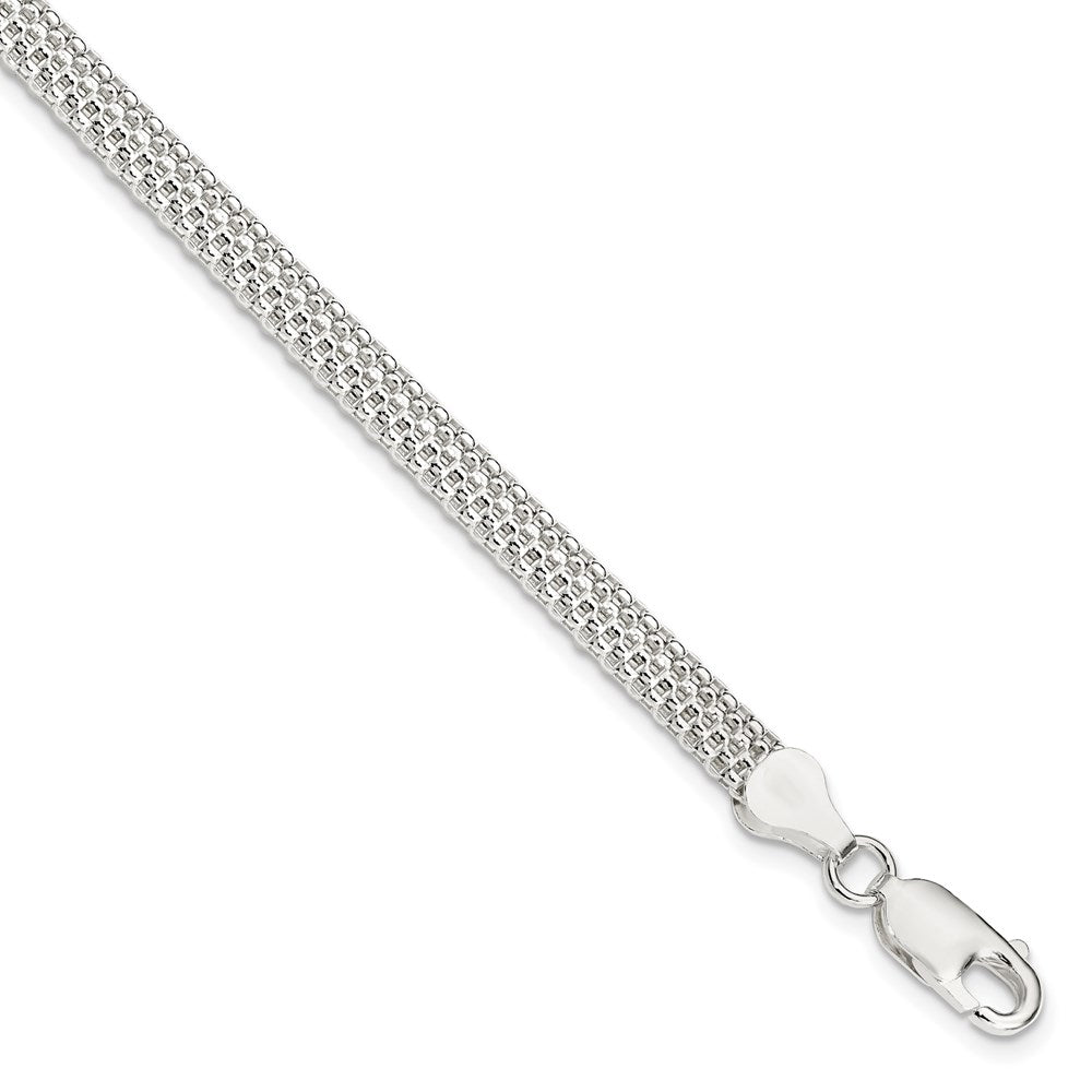 7 Zoll Sterlingsilber 5mm Netz Armband