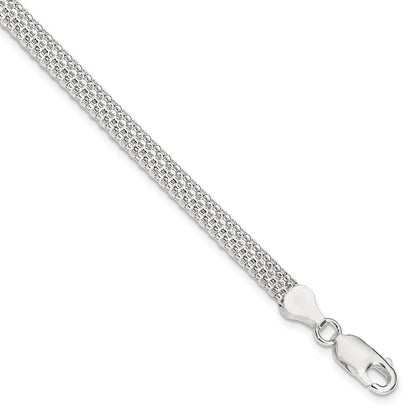 7 Zoll Sterlingsilber 5mm Netz Armband