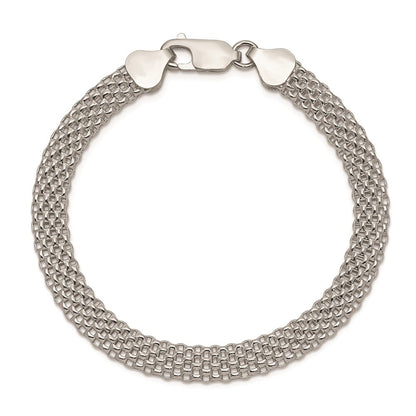 7 Zoll Sterlingsilber 6mm Netz Armband