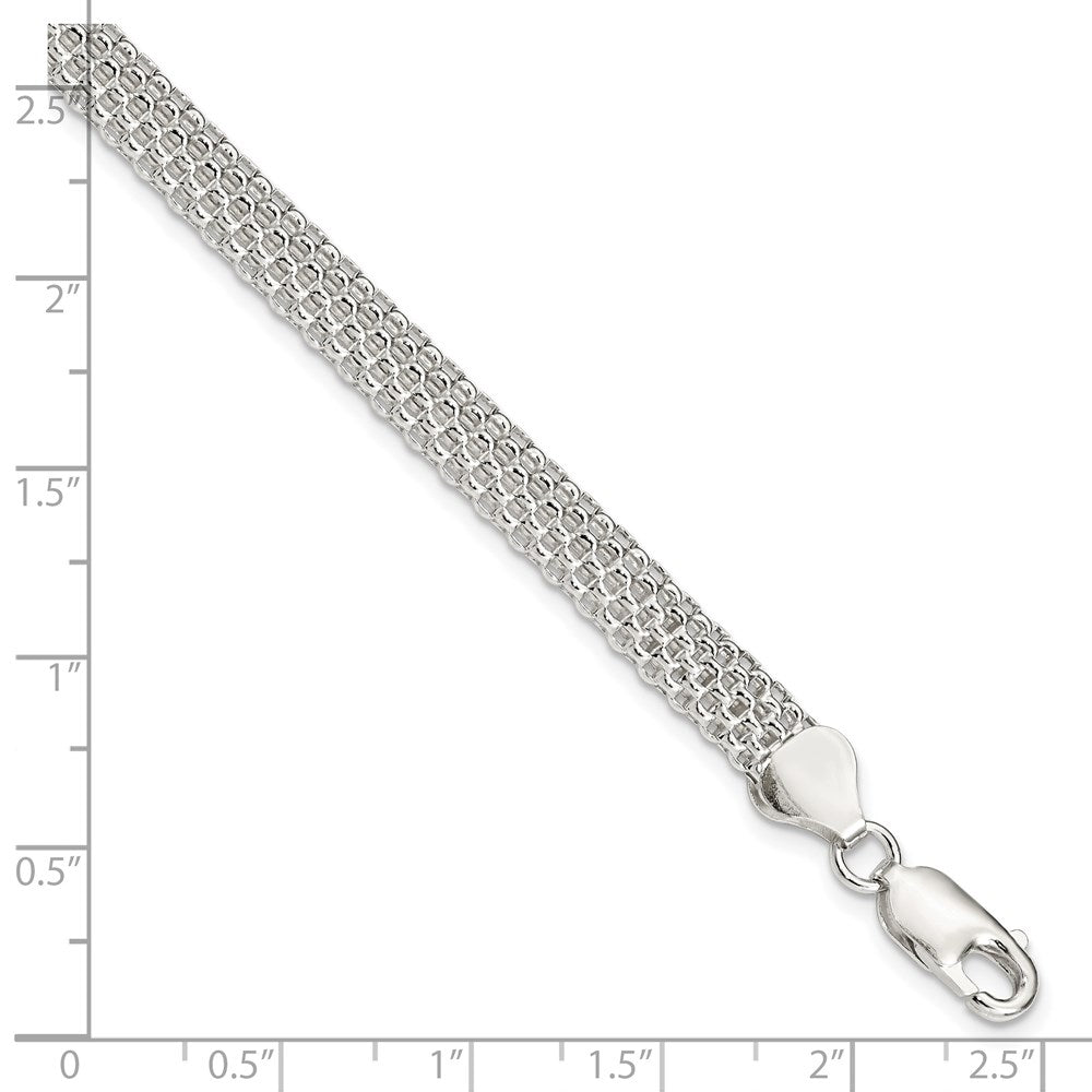 7 Zoll Sterlingsilber 6mm Netz Armband