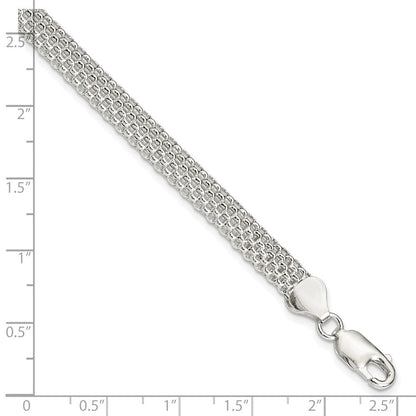 7 Zoll Sterlingsilber 6mm Netz Armband