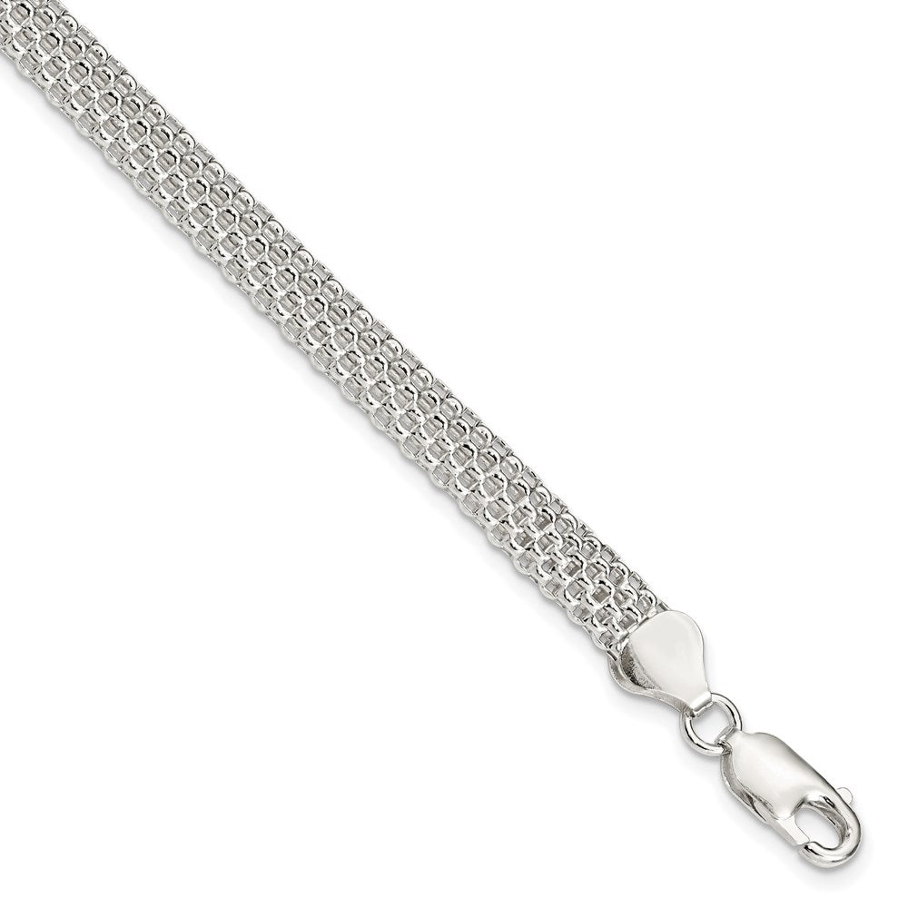 7 Zoll Sterlingsilber 6mm Netz Armband