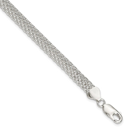 7 Zoll Sterlingsilber 6mm Netz Armband