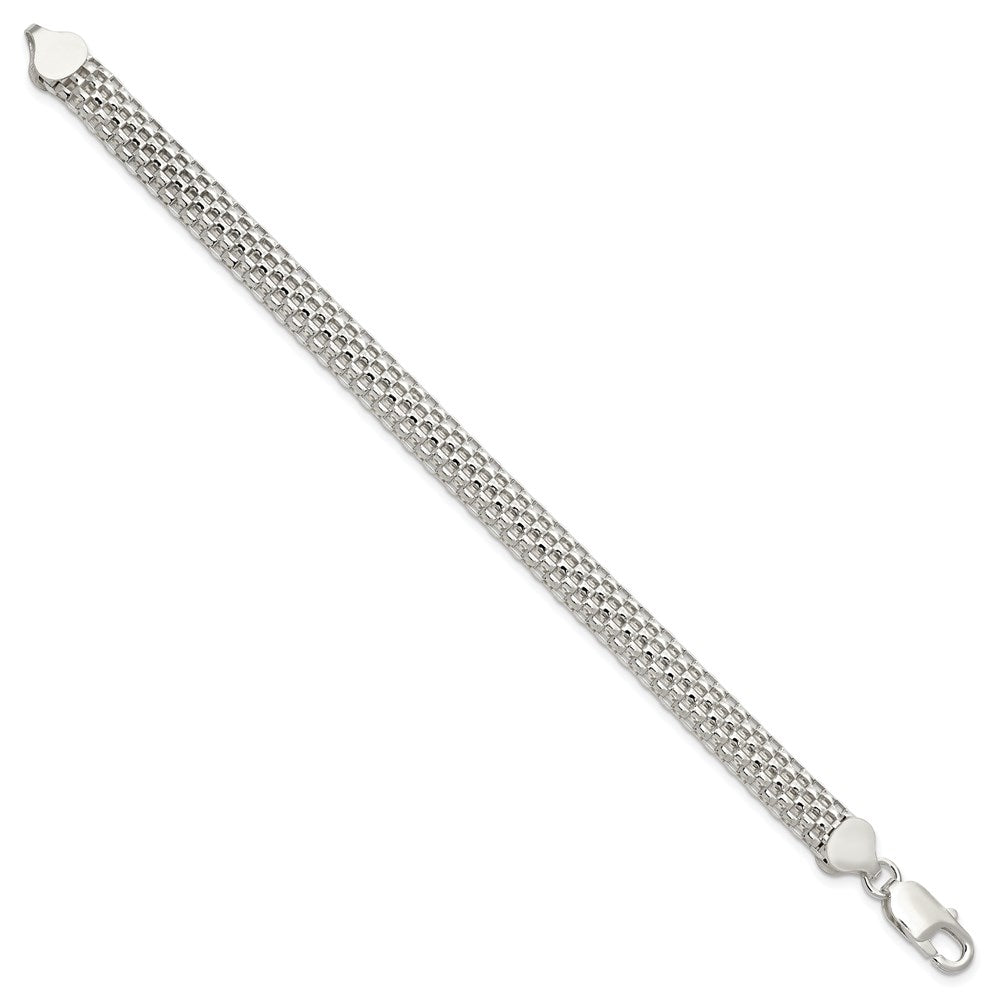 7 Zoll Sterlingsilber 8mm Netz Armband
