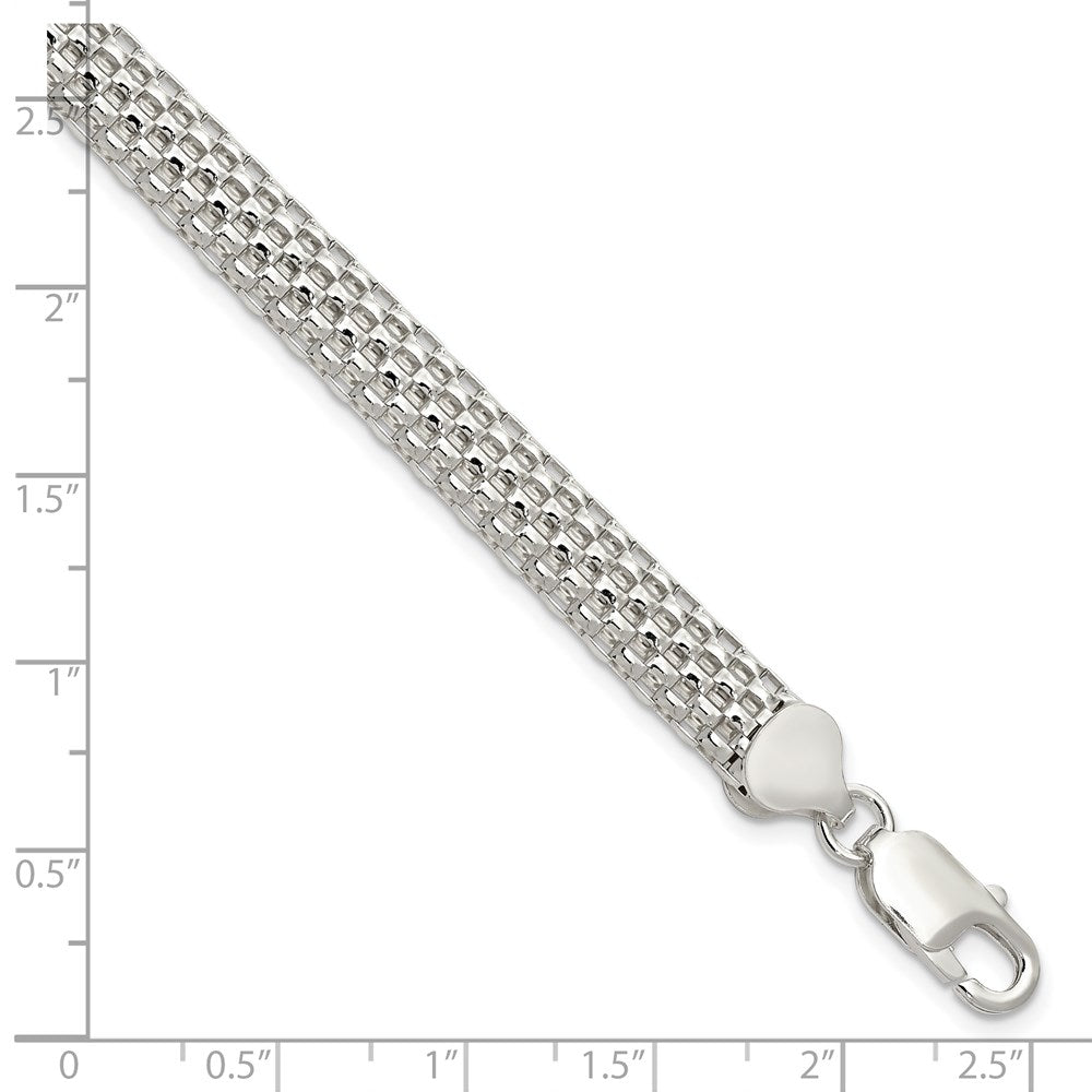 7 Zoll Sterlingsilber 8mm Netz Armband