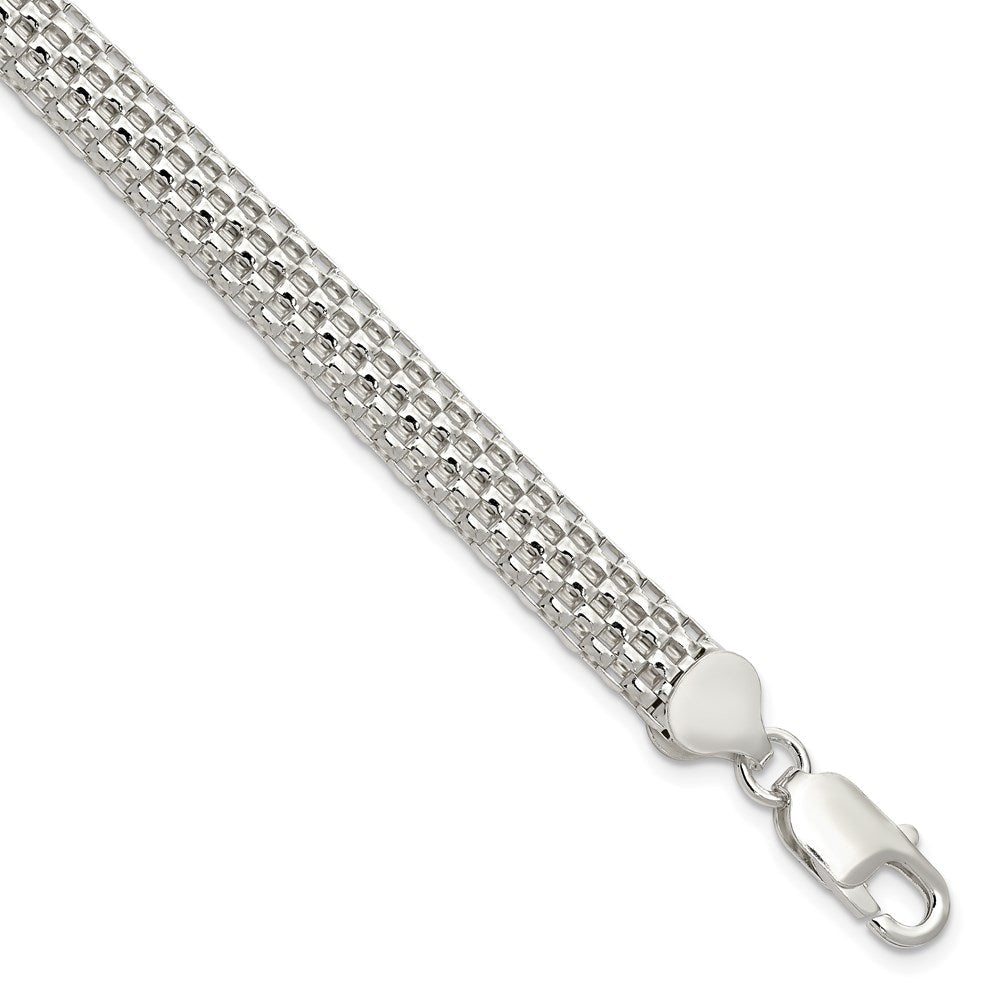 7 Zoll Sterlingsilber 8mm Netz Armband