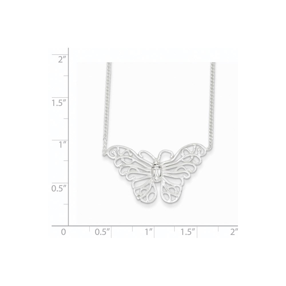 Sterlingsilber Schmetterling Halskette