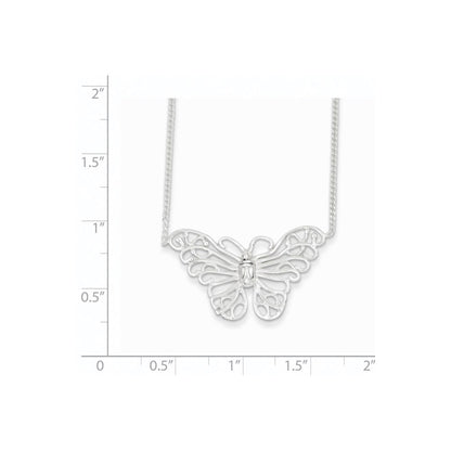 Sterlingsilber Schmetterling Halskette