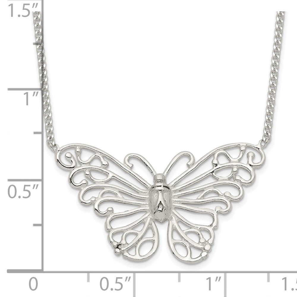Sterlingsilber Schmetterling Halskette