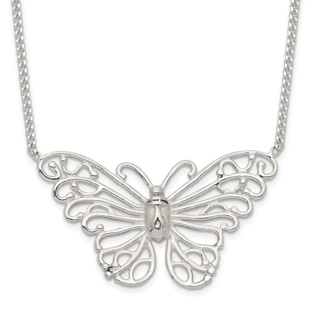 Sterlingsilber Schmetterling Halskette