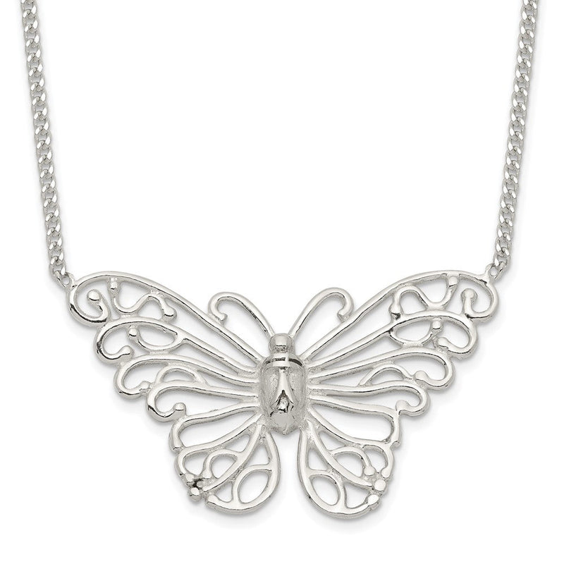 Sterlingsilber Schmetterling Halskette