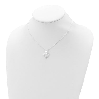 Sterlingsilber Zirkonia Herz Halskette