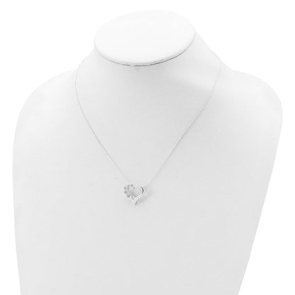 Sterlingsilber Zirkonia Herz Journey Halskette