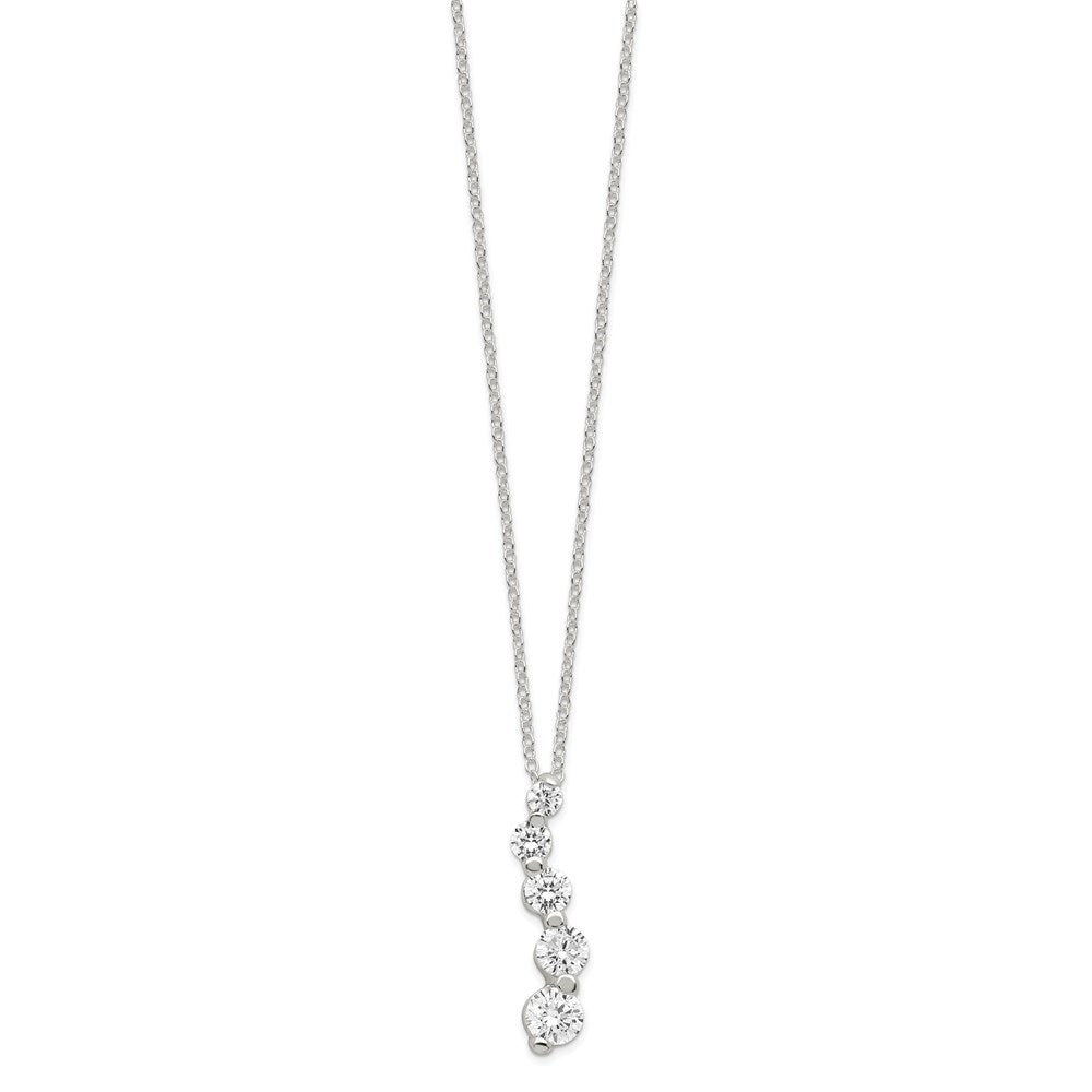 Sterlingsilber Zirkonia Journey Halskette