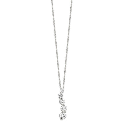 Sterlingsilber Zirkonia Journey Halskette