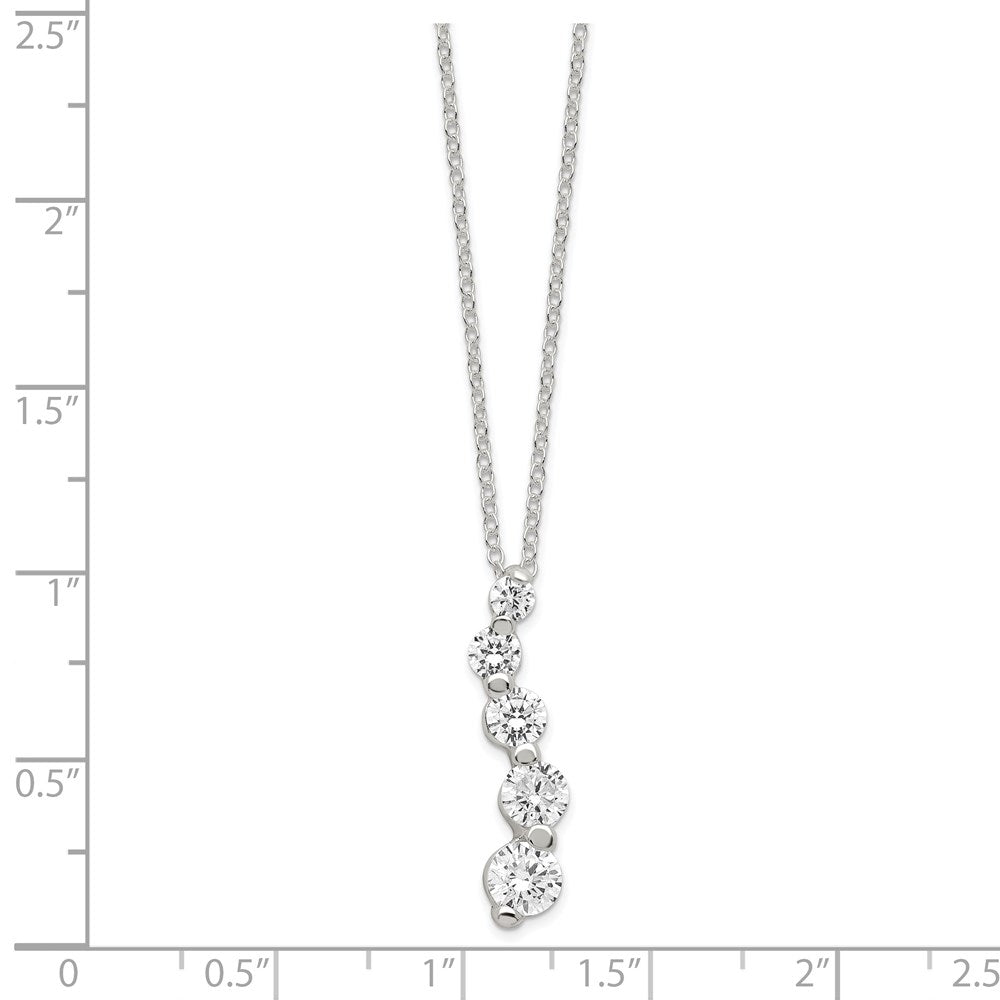 Sterlingsilber Zirkonia Journey Halskette