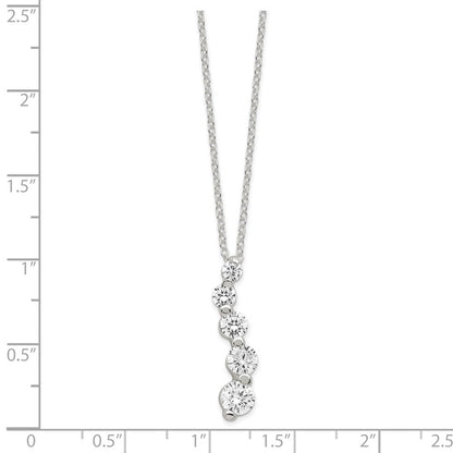 Sterlingsilber Zirkonia Journey Halskette