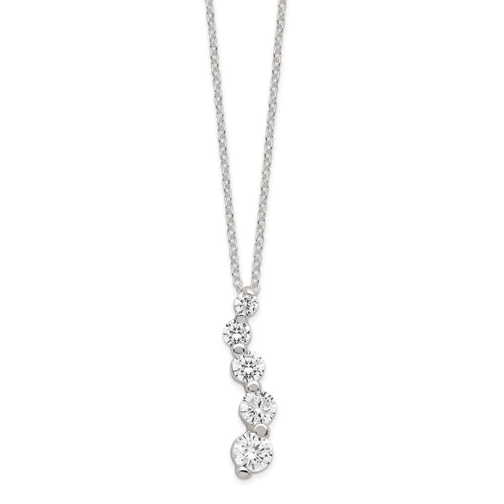 Sterlingsilber Zirkonia Journey Halskette