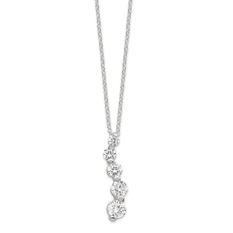 Sterlingsilber Zirkonia Journey Halskette