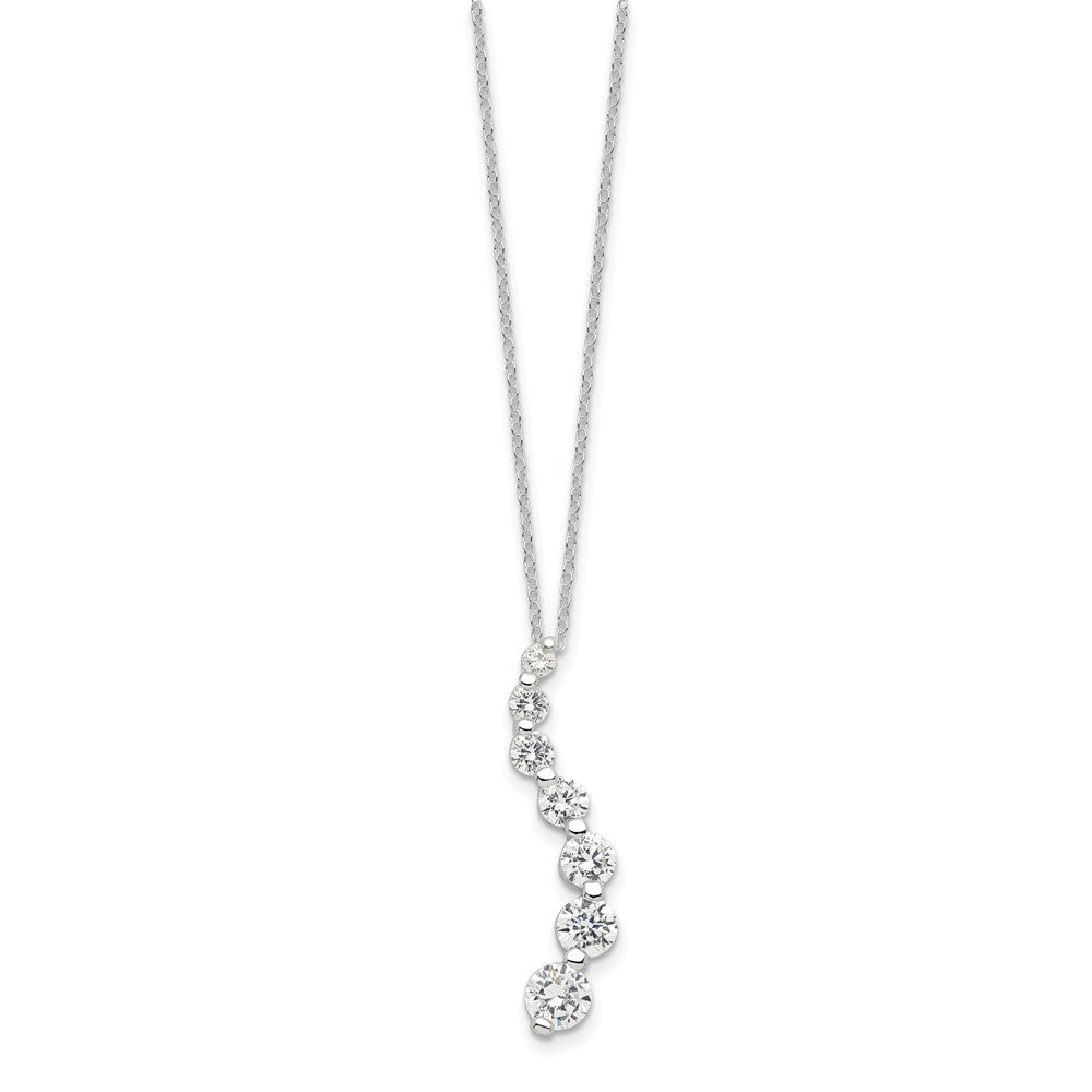 Sterlingsilber Rhodiniert Zirkonia Journey Halskette