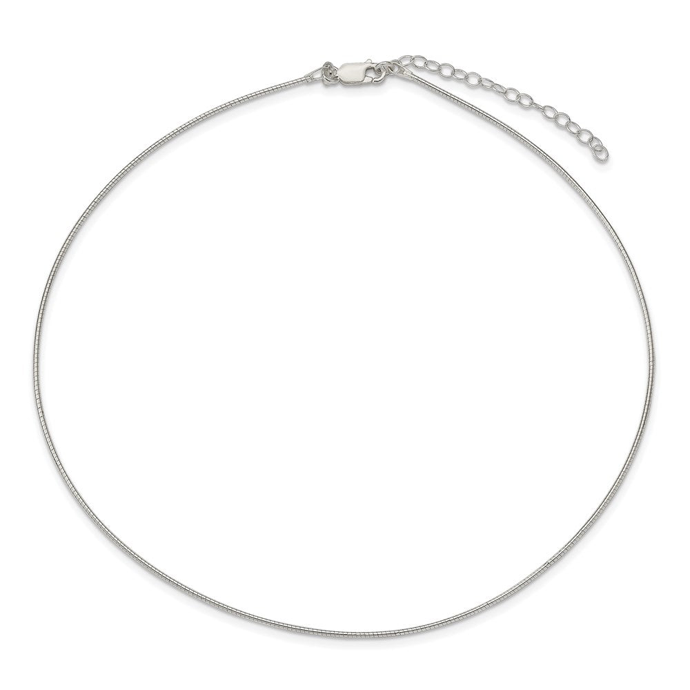 16 Zoll Sterlingsilber 1.35mm mit 2 Zoll Verlängerung Neckwire Halskette