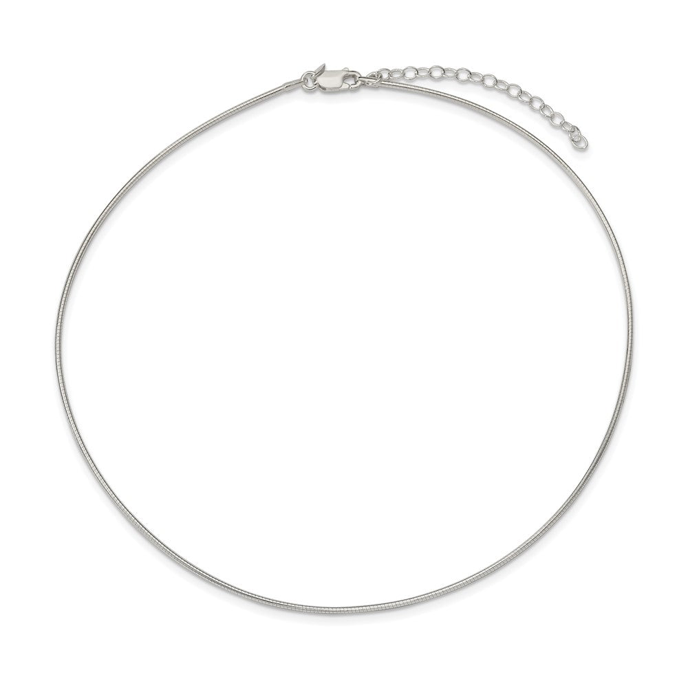 16 Zoll Sterlingsilber 1.6mm mit 2 Zoll Verlängerung Neckwire Halskette