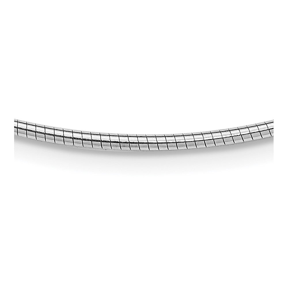 Sterlingsilber Rhodiniert 2mm Rund mit 2 Zoll Verlängerung Cubetto