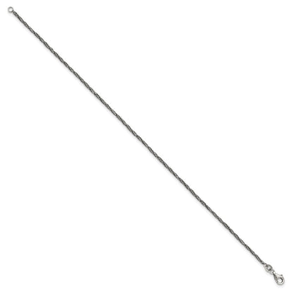 Sterlingsilber 1.45mm Antikisiert Fußkettchen
