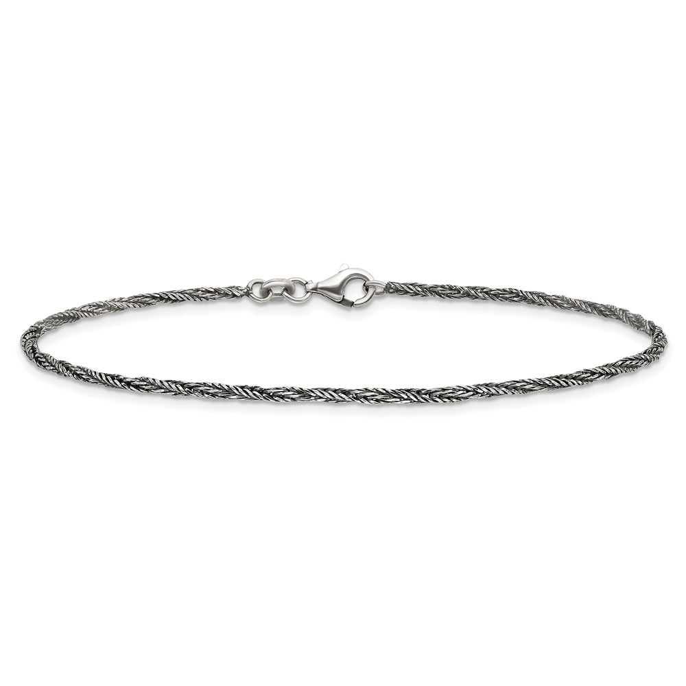 Sterlingsilber 1.45mm Antikisiert Fußkettchen