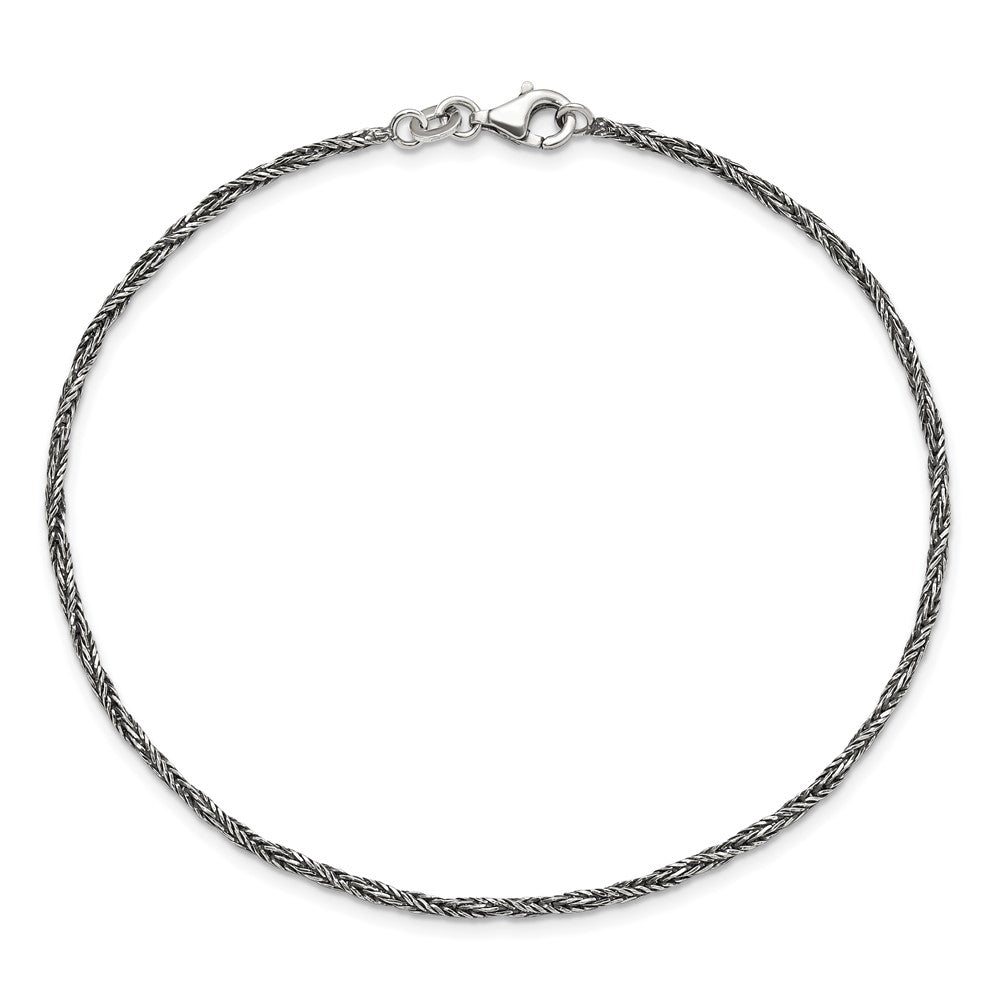 Sterlingsilber 1.45mm Antikisiert Fußkettchen