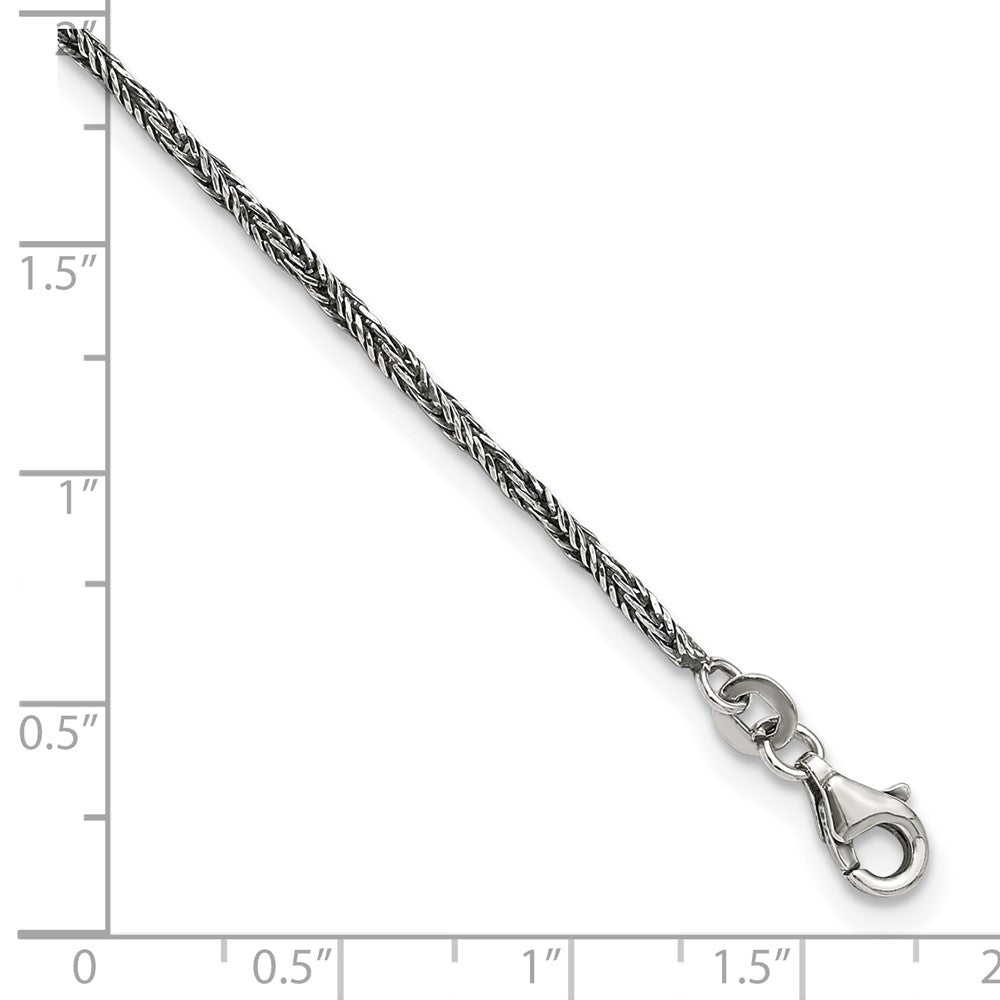 Sterlingsilber 1.45mm Antikisiert Fußkettchen