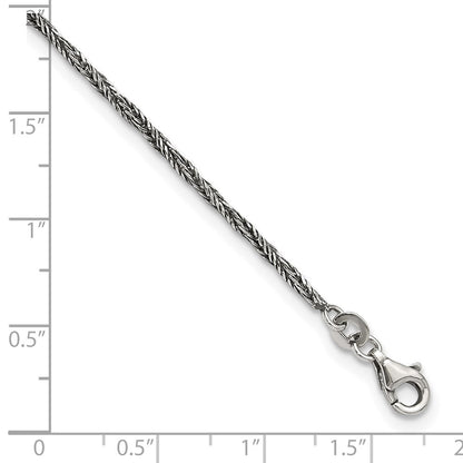 Sterlingsilber 1.45mm Antikisiert Fußkettchen
