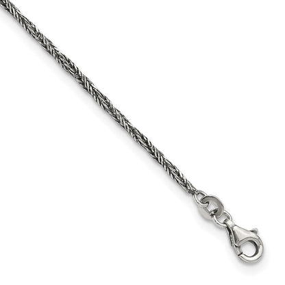 Sterlingsilber 1.45mm Antikisiert Fußkettchen