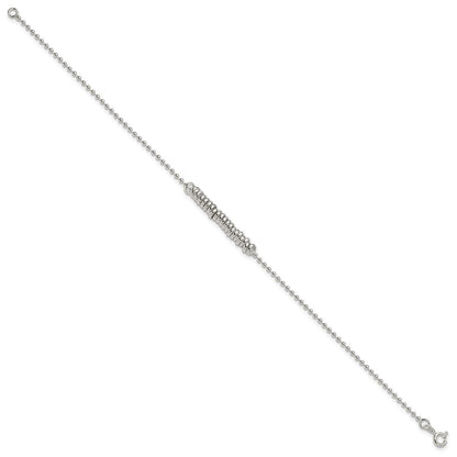 Sterlingsilber 9inch Poliert Fantasie Liebe Ring Fußkettchen