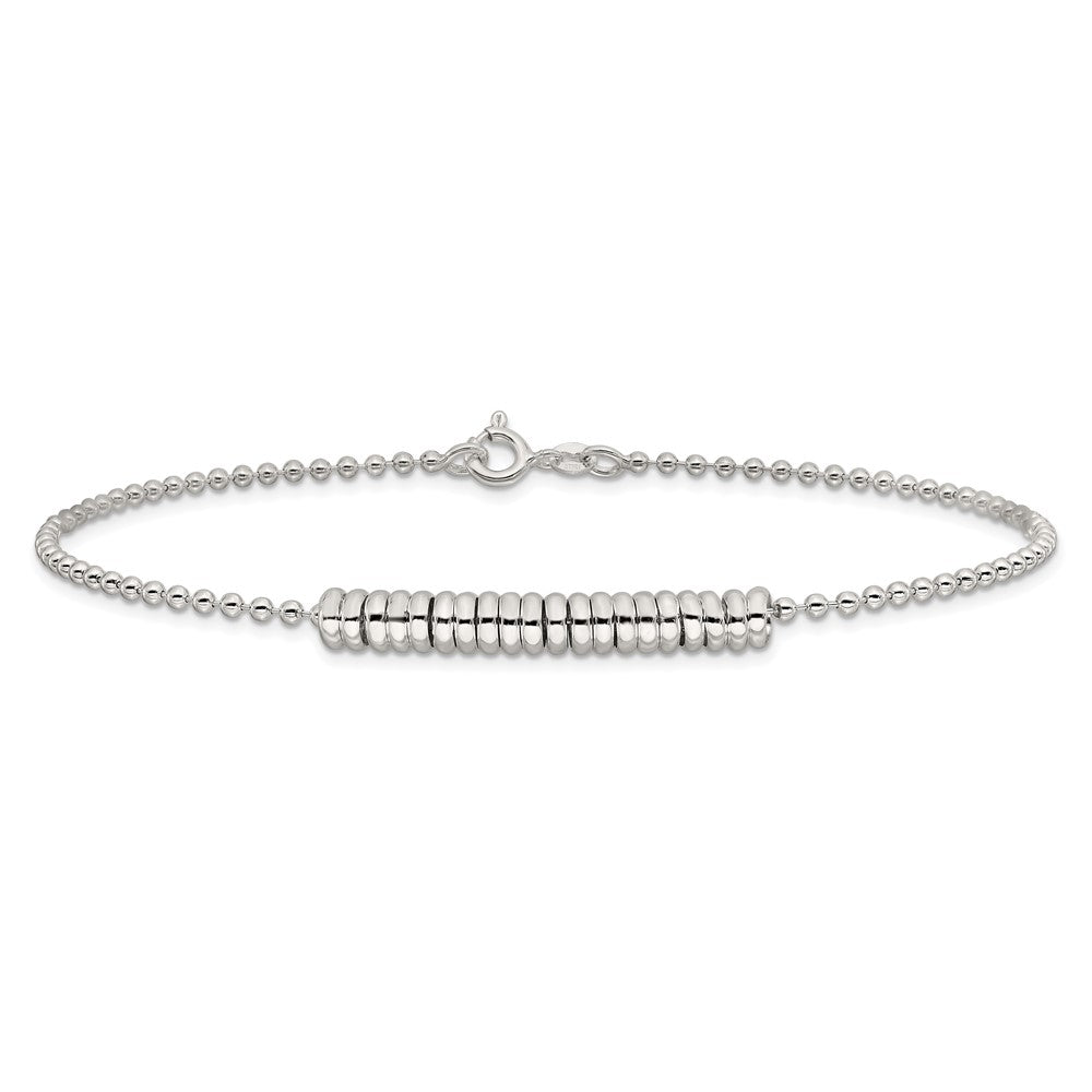 Sterlingsilber 9inch Poliert Fantasie Liebe Ring Fußkettchen