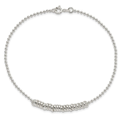 Sterlingsilber 10inch Poliert Fantasie Liebe Ring Fußkettchen
