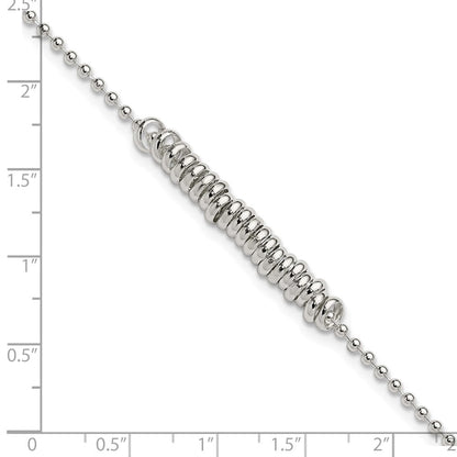 Sterlingsilber 9inch Poliert Fantasie Liebe Ring Fußkettchen