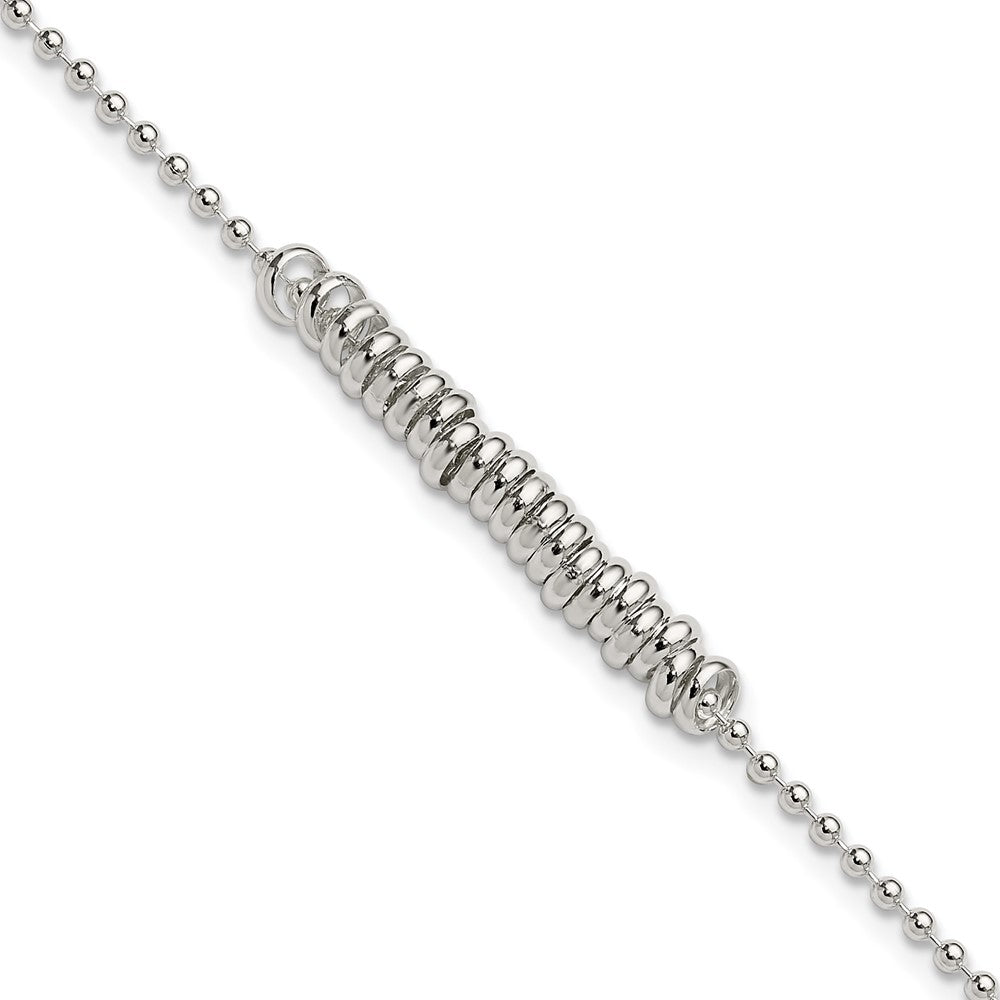 Sterlingsilber 10inch Poliert Fantasie Liebe Ring Fußkettchen
