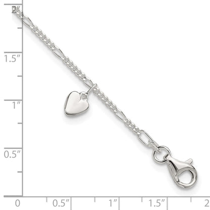 Sterlingsilber Herz Hängend Fußkettchen