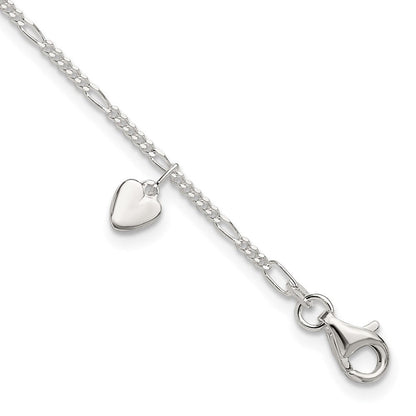 Sterlingsilber Herz Hängend Fußkettchen