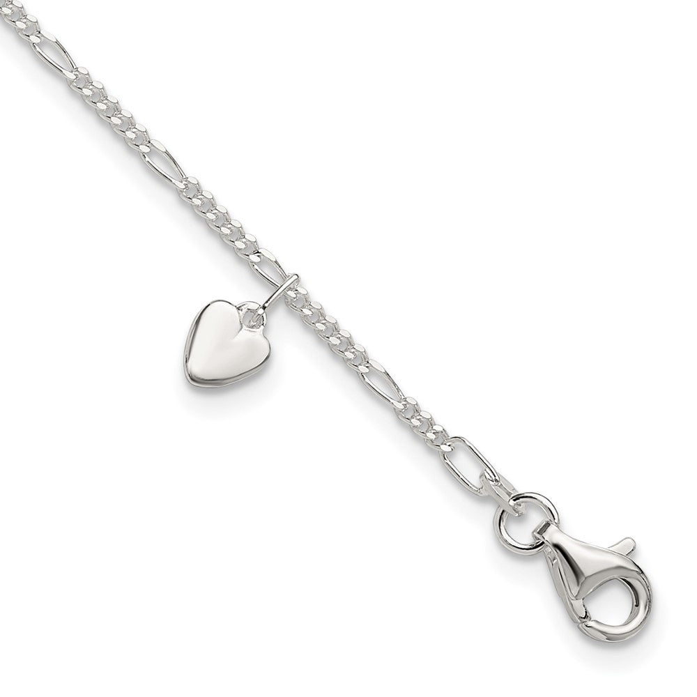 Sterlingsilber Herz Hängend Fußkettchen