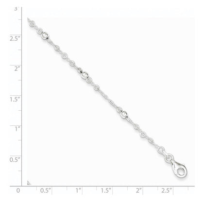 7.5 Zoll Sterlingsilber Poliert Fantasie Perle Armband