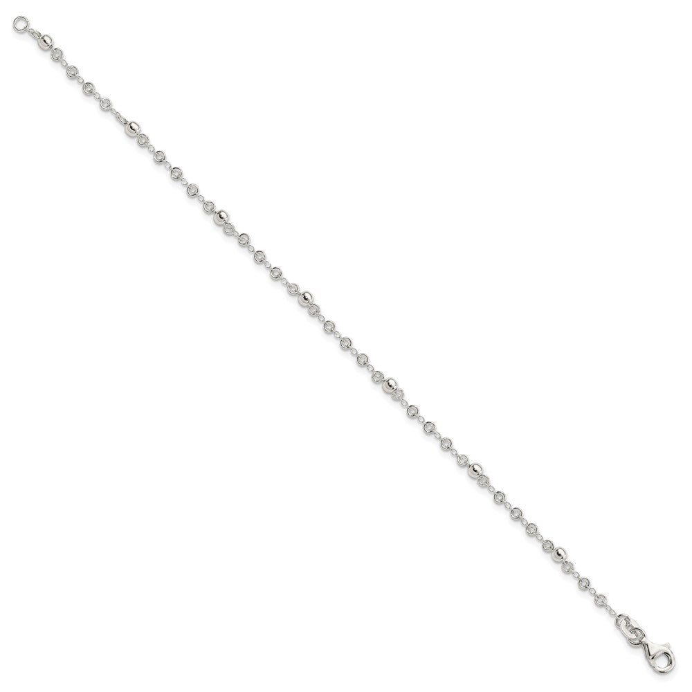 7.5 Zoll Sterlingsilber Poliert Fantasie Perle Armband