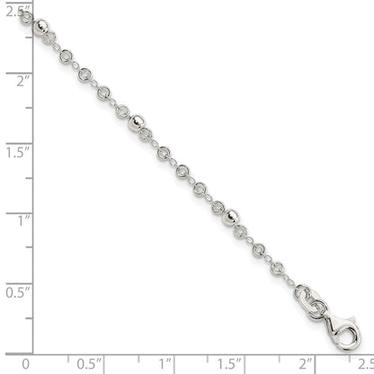 7.5 Zoll Sterlingsilber Poliert Fantasie Perle Armband
