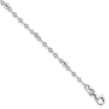 7.5 Zoll Sterlingsilber Poliert Fantasie Perle Armband